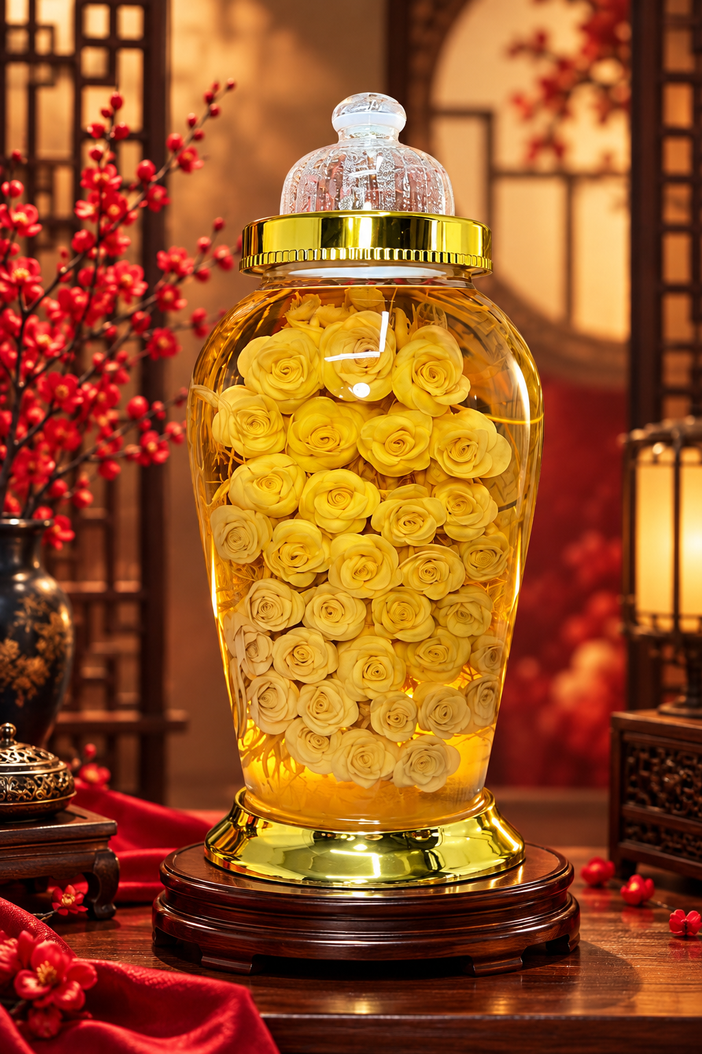 Hoa Hồng trên bình Phú Hòa 12 lít