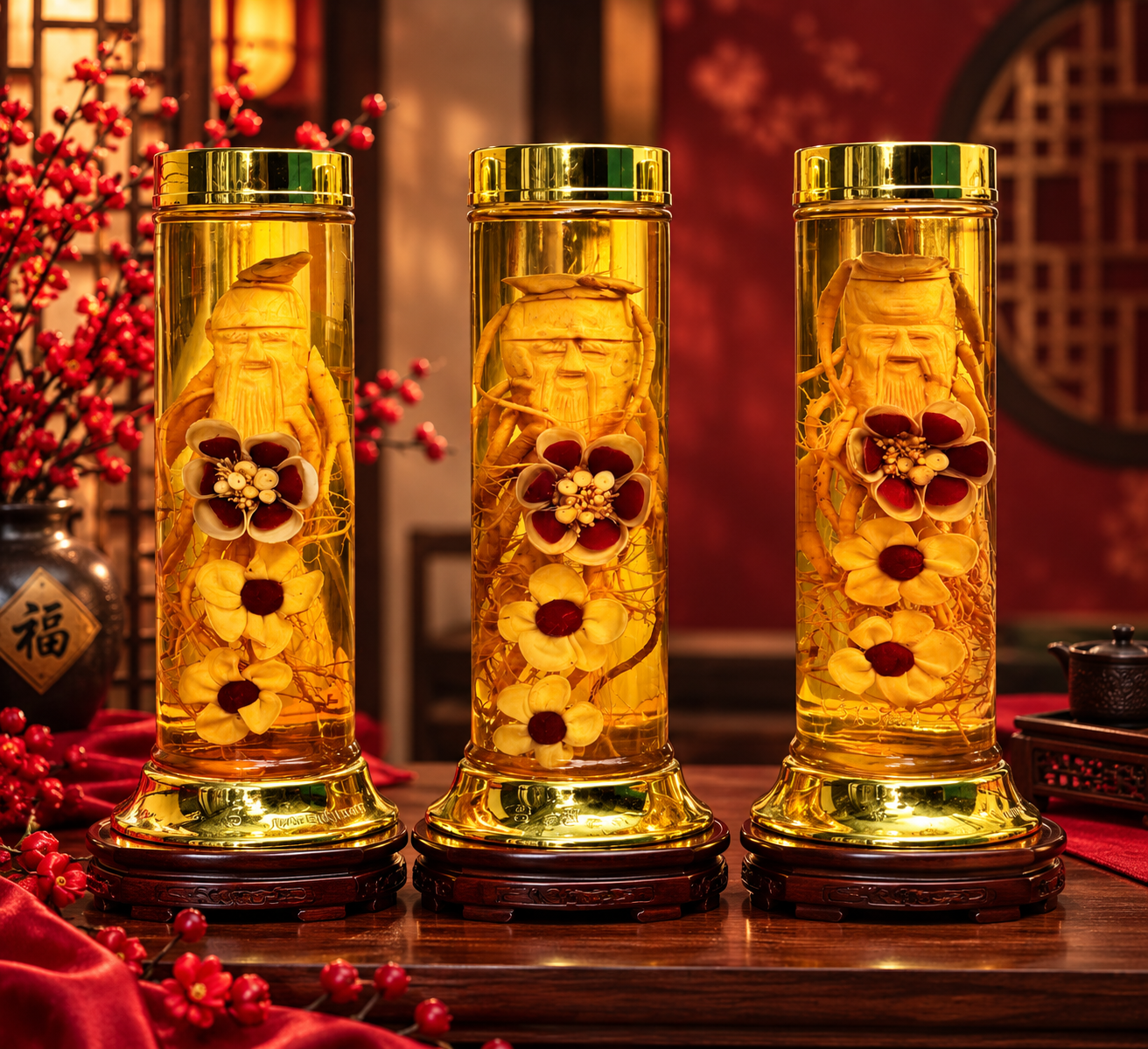 Bộ 3 bình Lộc Phước Thọ Hàn No 26